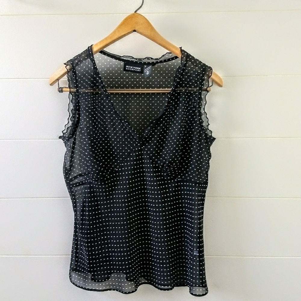 NY&C Sheer Black Top - Picture 1 of 6